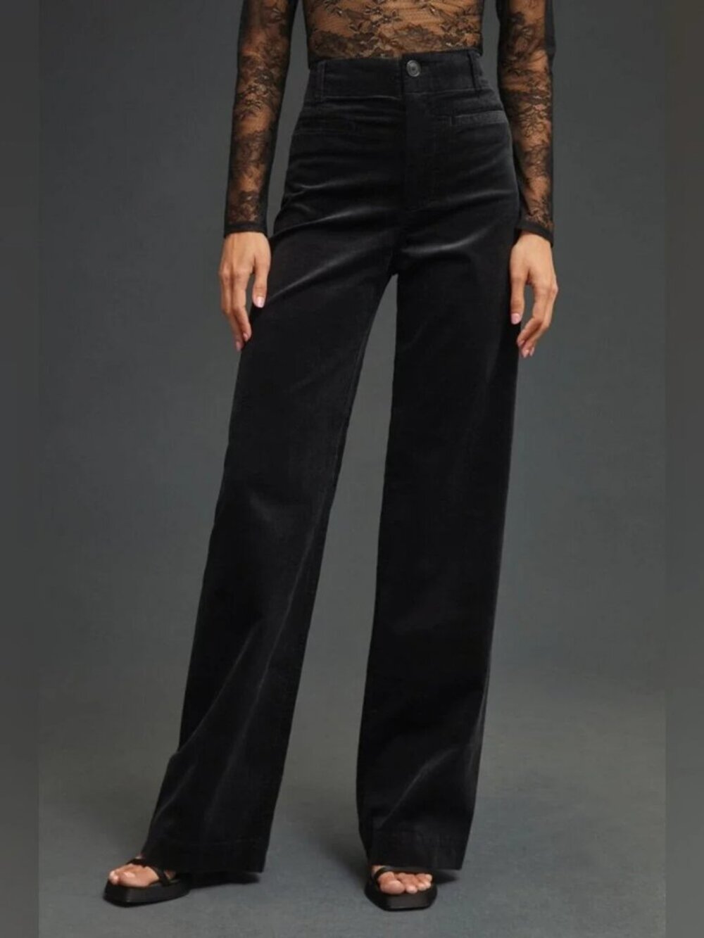 Anthropologie Maeve Colette Pants Women's Size 25P Black Corduroy